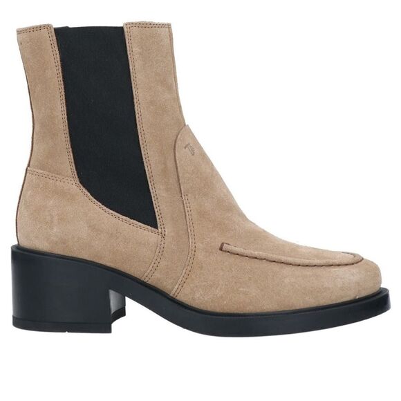 Tod's Shoes - Tods Tronchetto Chelsea Ankle Boot Leather Suede Tan